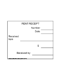 Printable Receipt - Rent (6 per page)