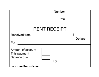 rent receipt duplicate