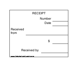 Printable Cash Receipt (6 per page) cash receipt
