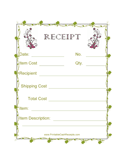 Floral Receipts (4 per page)