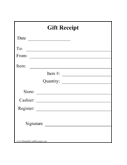 Gift Receipts (4 per page)