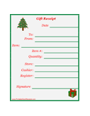 Gift Receipts Christmas (4 per page)