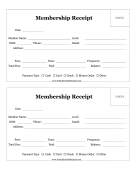 Membership Receipt
