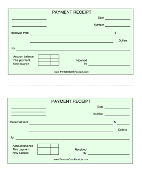 Green Payment Receipt