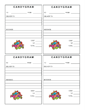 Candygram Receipts cash receipt