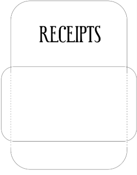 Receipts Envelope cash receipt