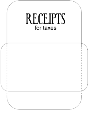 Receipts Taxes Envelope cash receipt