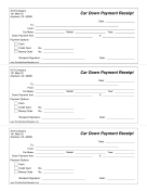 Car Down Payment Receipt