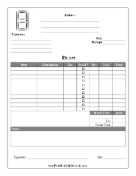 Custom Door Sales Receipt