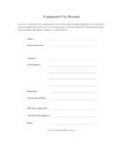 Equipment Use Receipt