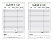 Guest Check Silver