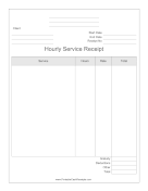 Hourly Service Receipt
