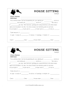 House Sitting Receipt
