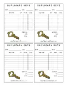 Key Duplication Receipt