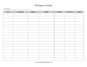 Purchases Journal