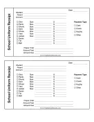School Uniform Receipt