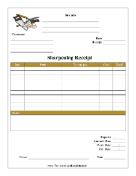 Sharpening Service Receipt