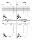 Tattoo Flash Receipt