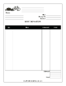 Thrift Shop Donation Receipt